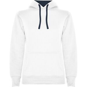 Roly Womens/Ladies Urban Hoodie / White/Navy Blue